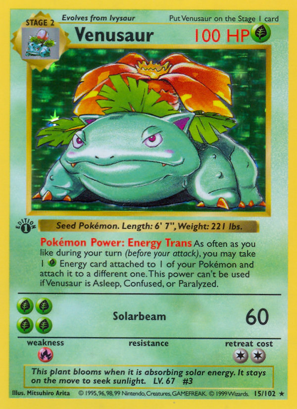 Venusaur Pokémon TCG card